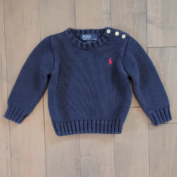 Polo Ralph Lauren Other - Polo Ralph Lauren 18 Month Navy Knit Sweater